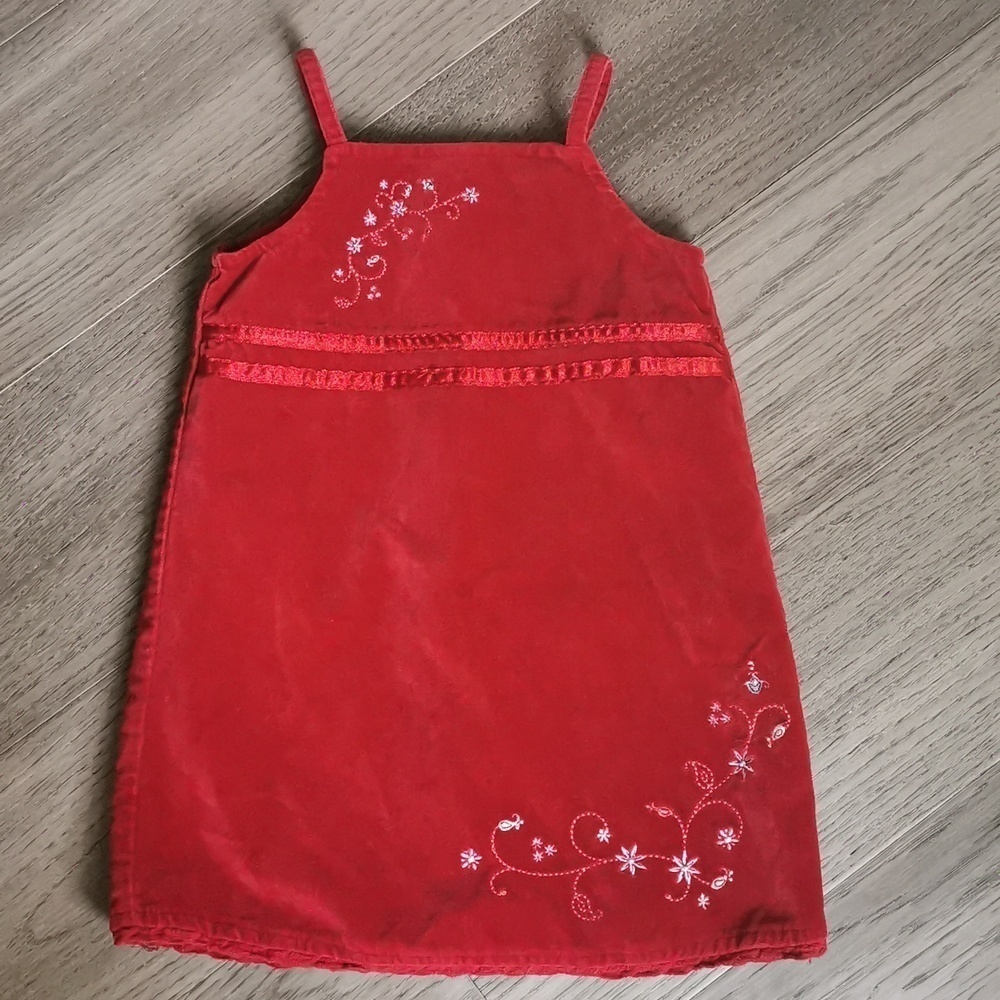 Laura Ashley vintage girls velvet jumper dress. Size 2. EUC